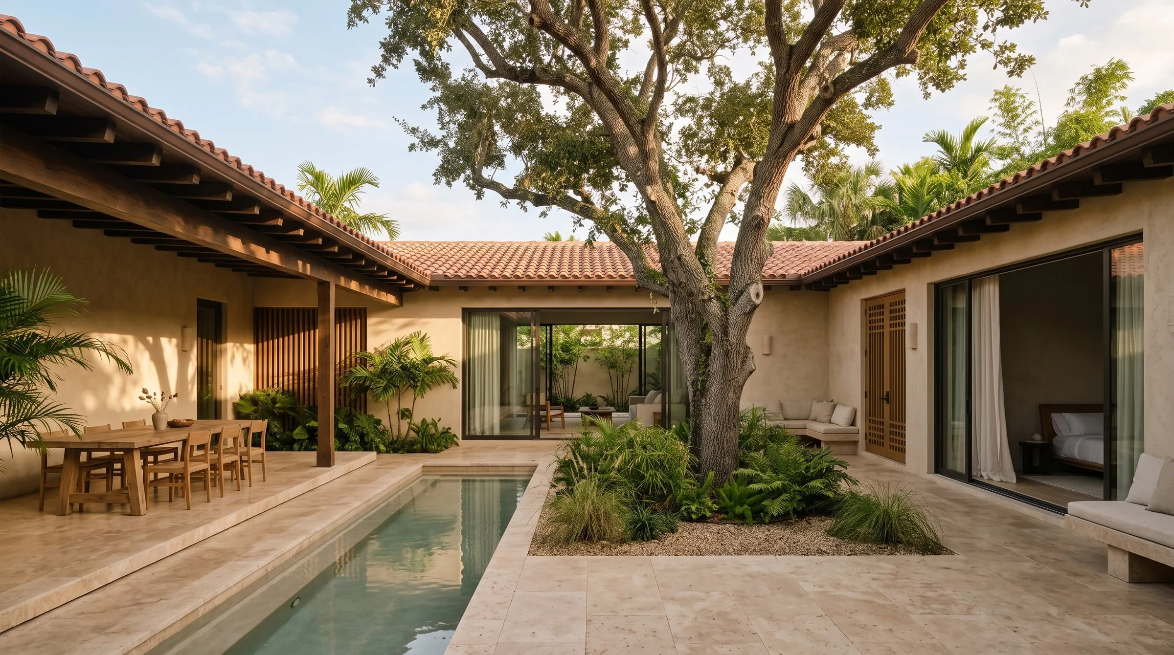 ST03 — Mediterranean-Japandi House Study, South Miami, Miami